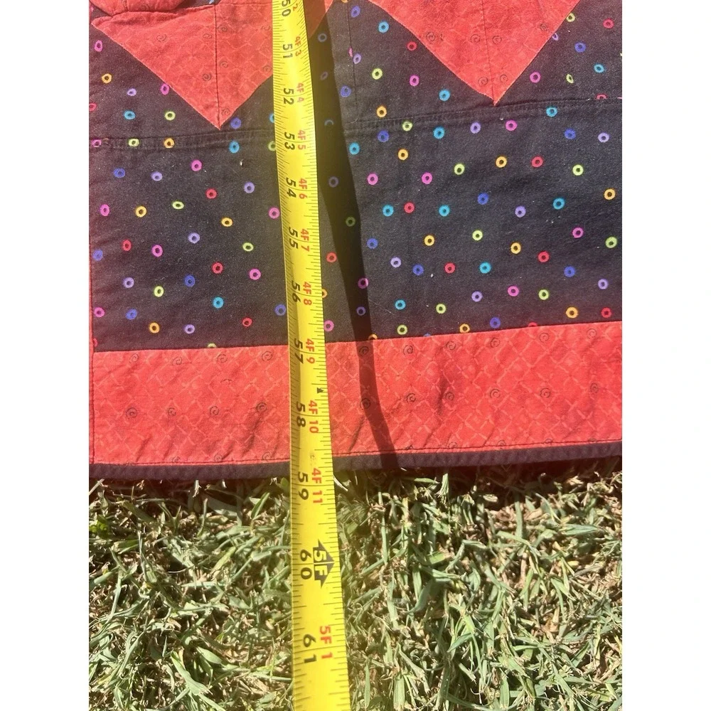 VTG Handmade Patchwork Quilt Snake Pattern Kids Reptile Double Sided 58X45